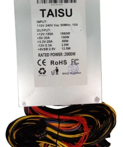 2000W 110-240V Power Supply With 12 X 6+2 pin VGA Cables